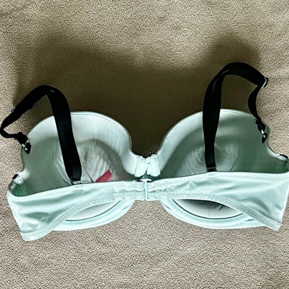 Victoria's Secret - Light Blue & Mint Green Colorblock Bandeau Bikini Top - Picture 4 of 5